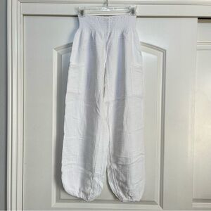Slouchy linen jogger pants